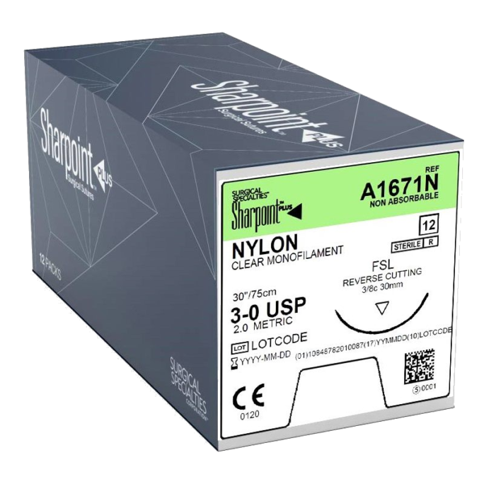 Nylon 30 Clear 1x75cm FSL Surgical Specialties