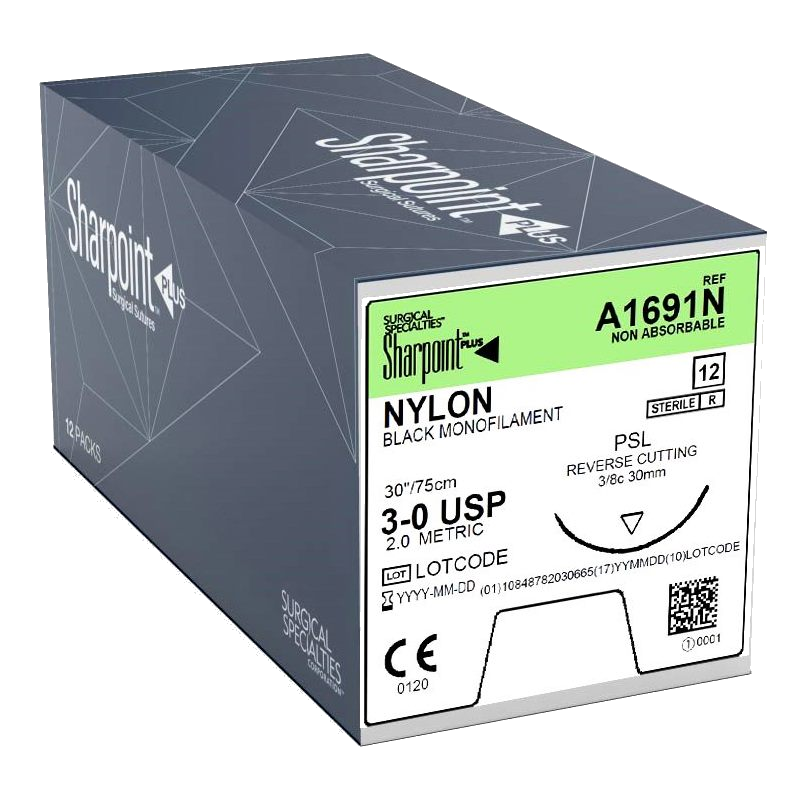 Nylon Sutures Image result for surgical specialties, Nylon 3-0 Black
