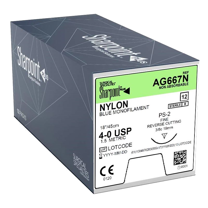 Nylon Sutures Image result for surgical specialties, Nylon 4-0 Black ps-2