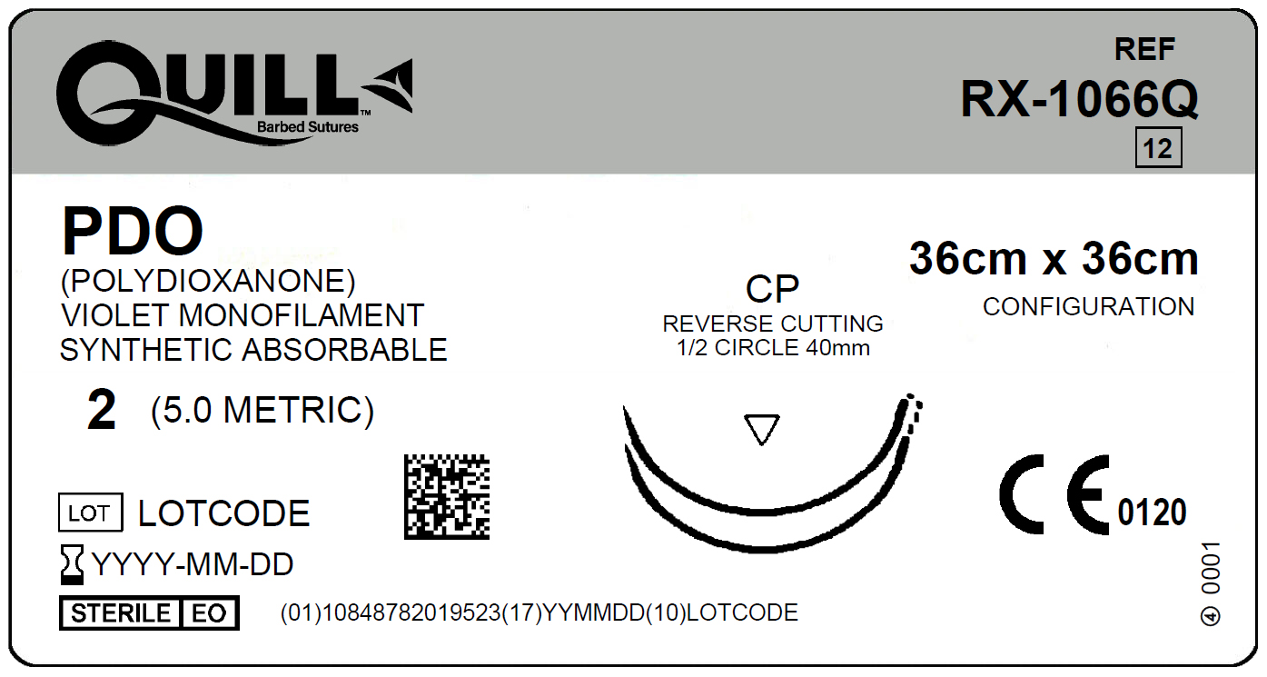 Quill Pdo 2 Violet 36cm X 36cm Cp Bi Directional Surgical Specialties